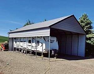 METAL SHOPS, GARAGES & PORTABLE STORAGE SHEDS