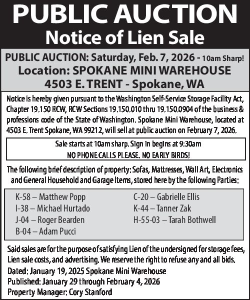 PDF Preview - Storage Unit Auction Feb 7