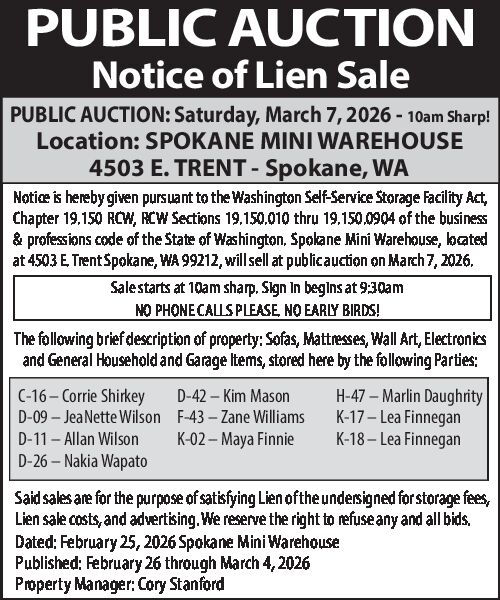 PDF Preview - Storage Auction - March 7, 2026