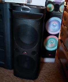 FOUR PORTABLE RECHARGEABLE SPEAKERS