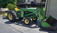 JOHN DEERE 2030, LOADER, BLADE & 7' SNOWBLOWER