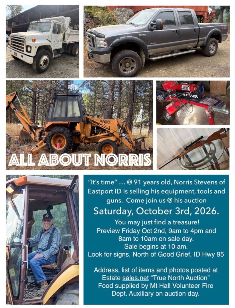 BIG LIVE AUCTION IN EASTPORT IDAHO