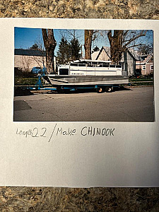 22’ CHINOOK PONTOON WITH CAMPER 