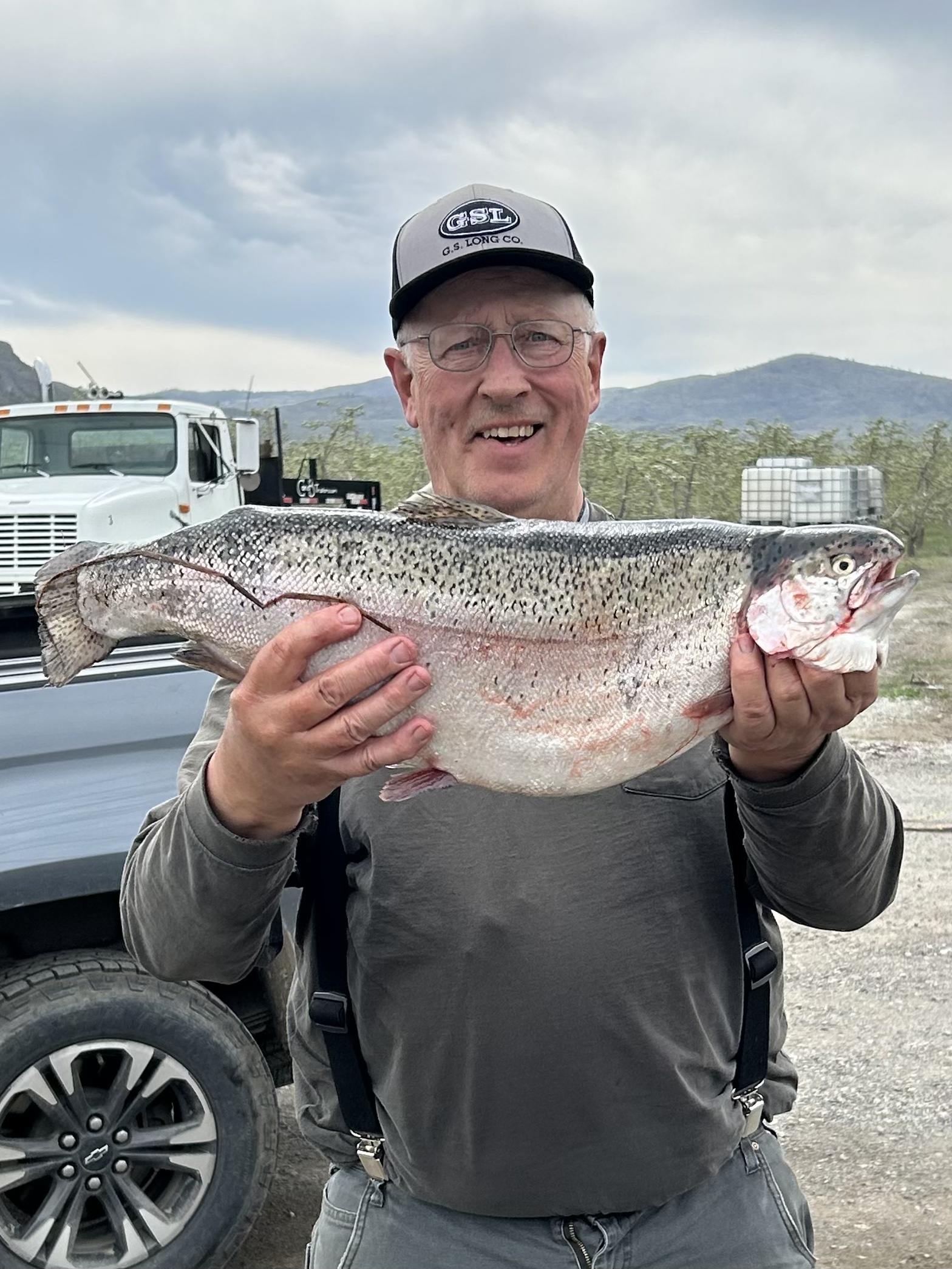Tom landed this impressive rainbow trout