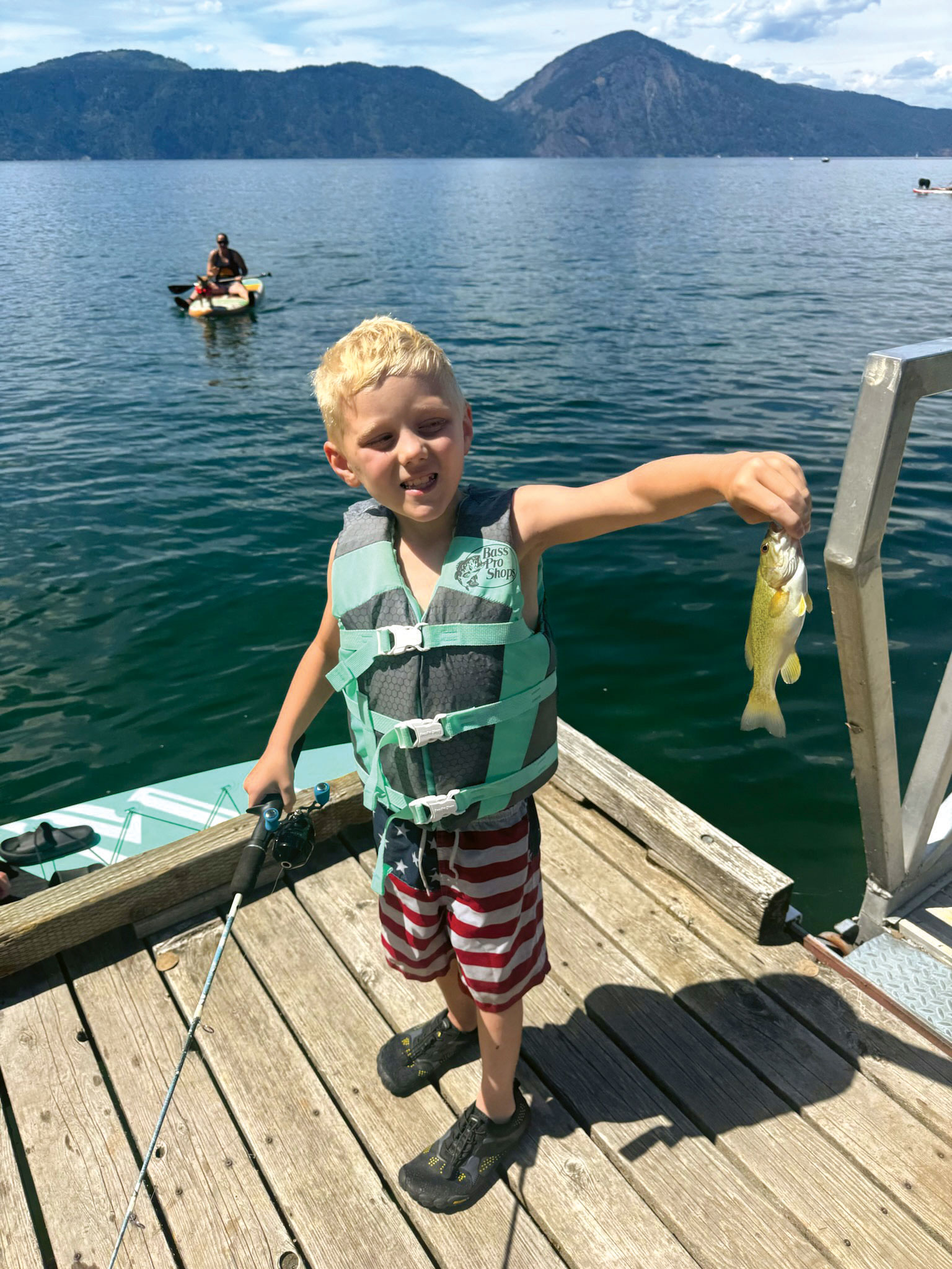 Logan's First Catch!