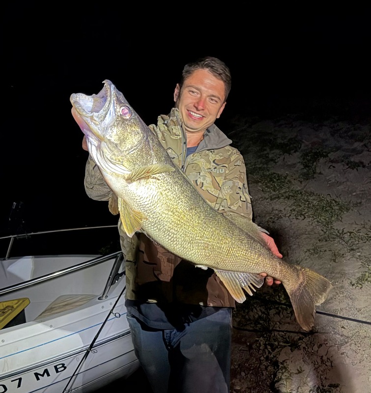 Bridger with a HUGE walleye!