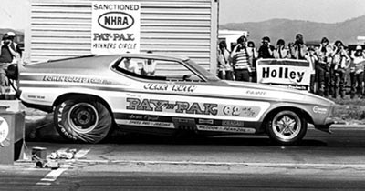 Jerry “The King” Ruth at Deer Park driving his nitro funny car. File photos