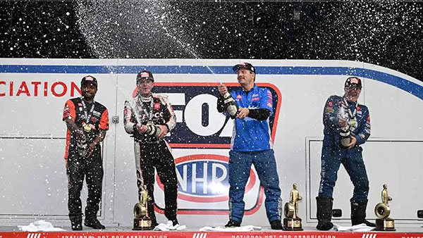 Three-time Funny Car world champion Ron Capps became the all-time wins leader at Bristol Dragway 