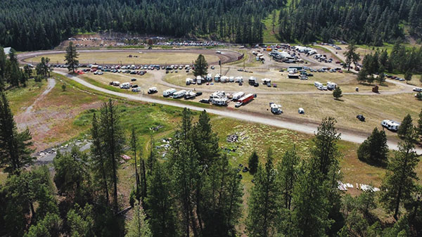 A bird’s eye view of Republic’s Eagle Track Raceway. Eagle Track photos