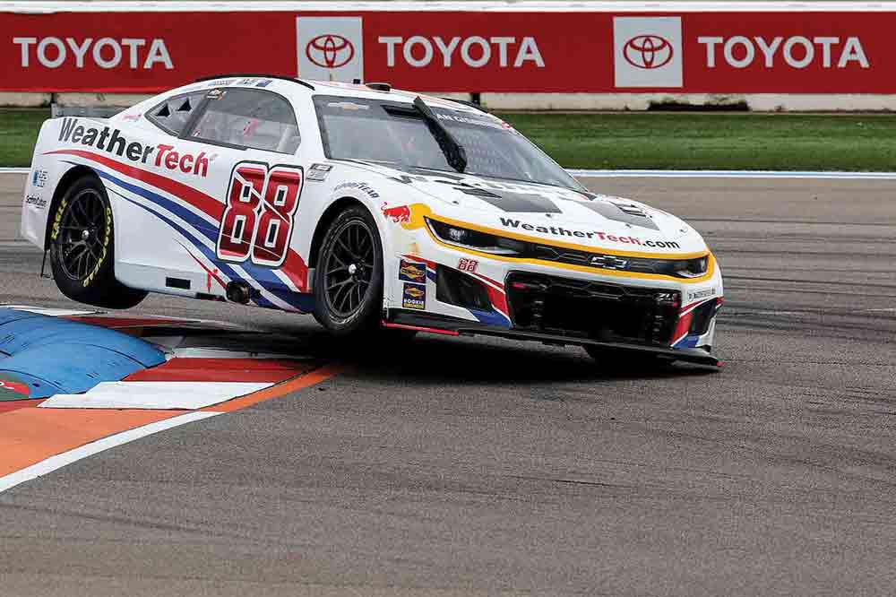 Shane Van Gisbergen, driver of the #88 WeatherTech Chevrolet, drives during the NASCAR Cup Series Bank of America ROVAL 400 at Charlotte Motor Speedway on October 05, 2025 in Concord, North Carolina